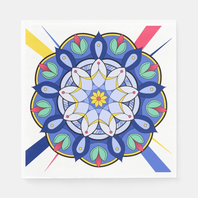 Mandala Pattern 01 Napkin Serviette (Vorderseite)