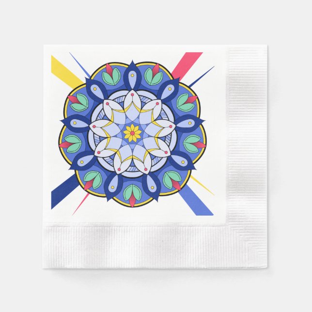 Mandala Pattern 01 Napkin Serviette (Vorderseite)