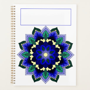 Mandala Pattern 02 in dark blue