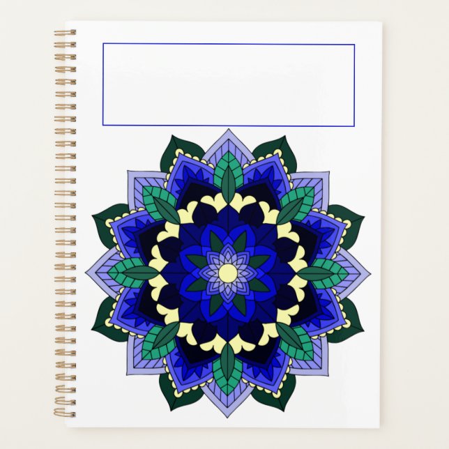 Mandala Pattern 02 in dark blue (Devant)
