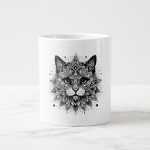 Mandala Pattern Cat Design