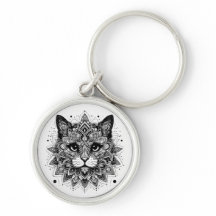 Mandala Pattern Cat Design
