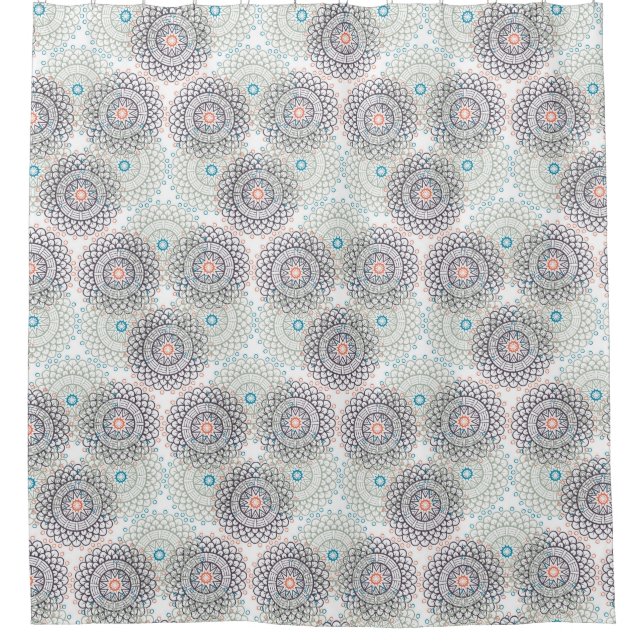 Mandala Pattern Duschvorhang (Vorderseite)