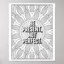Mandala Pattern Färben Seite ACHTUNG Zitat