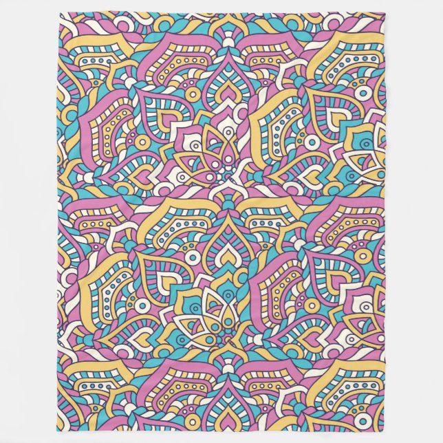 Mandala Pattern Fleecedecke (Vorderseite)
