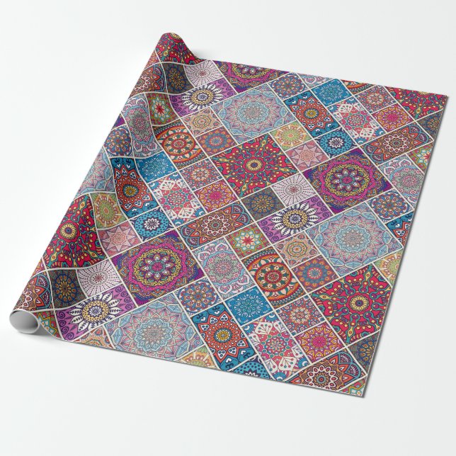 Mandala Pattern Geschenkpapier (Ungerollt)