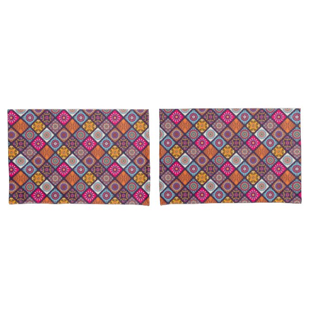 Mandala Pattern Kissenbezug (Vorderseite-Set)