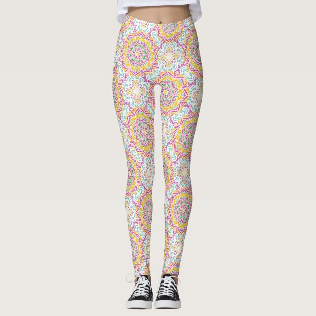 Mandala Pattern Leggings (Vorderseite)