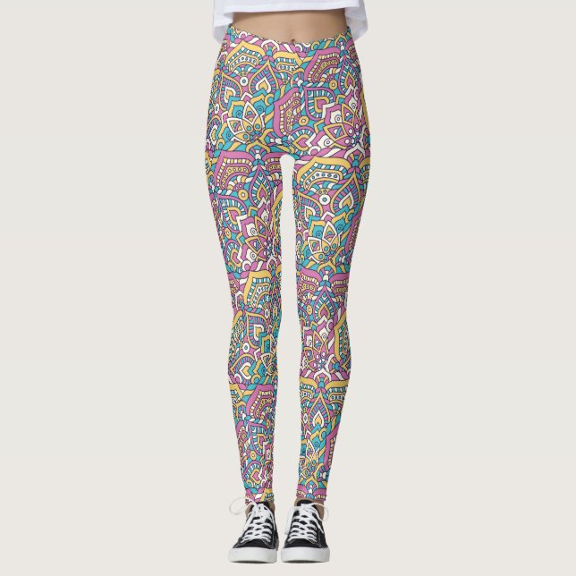 Mandala Pattern Leggings (Vorderseite)