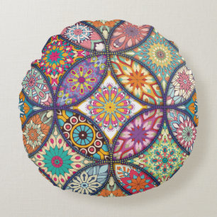 Mandala Pattern - Pillow Rundes Kissen