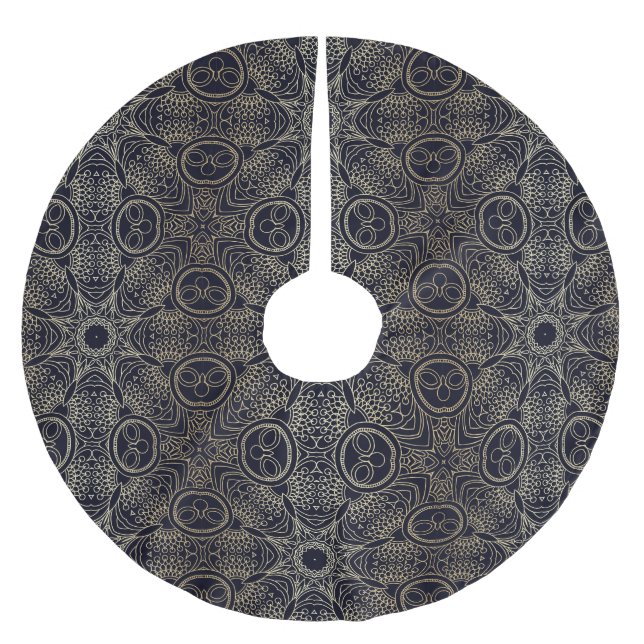 Mandala Pattern Polyester Weihnachtsbaumdecke (Vorderseite)
