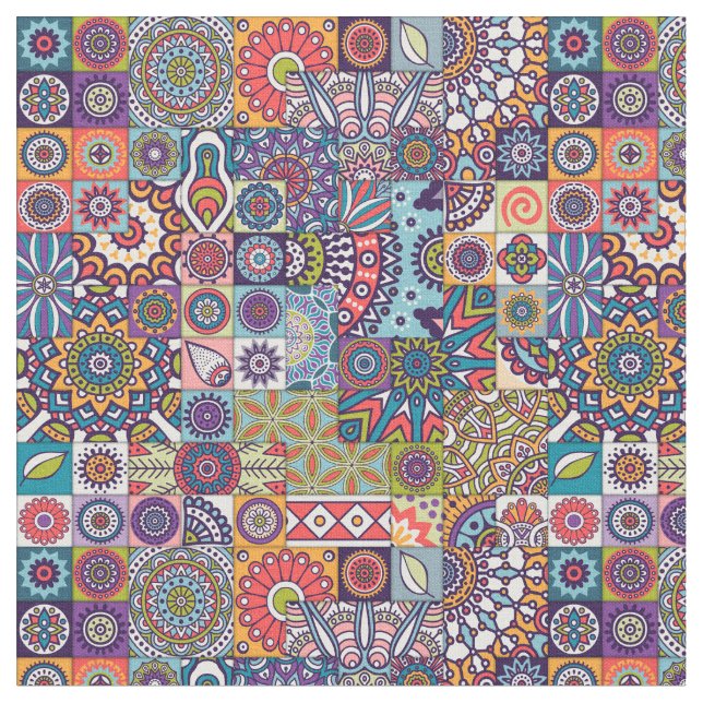 Mandala Pattern Stoff (Nahaufnahme)