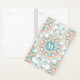 Mandala Peach Turquoise Personnalisé