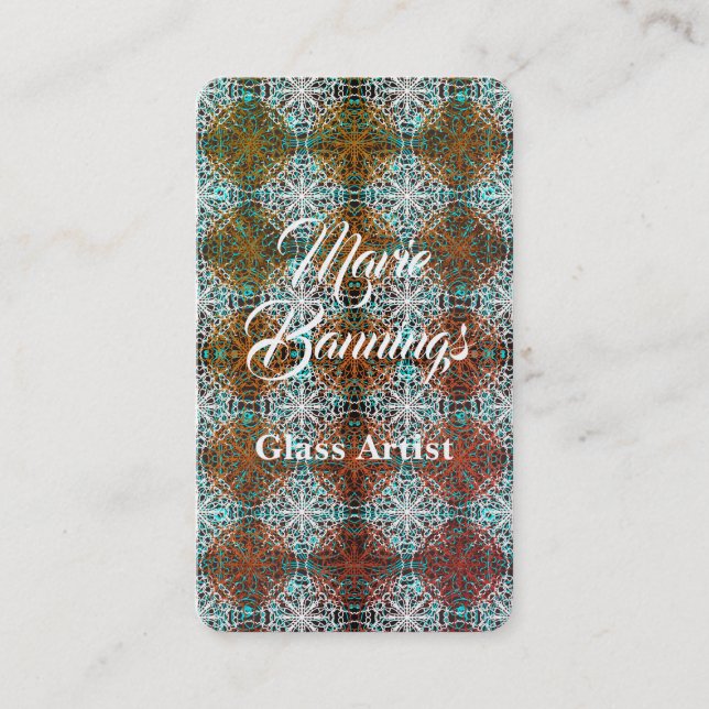 Mandala Peacock Boho Inspiration Visitenkarte (Vorderseite)