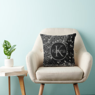 Mandala Personalisiert Stars Monogramm verzaubern Kissen