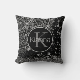 Mandala Personalisiert Stars Monogramm verzaubern Kissen