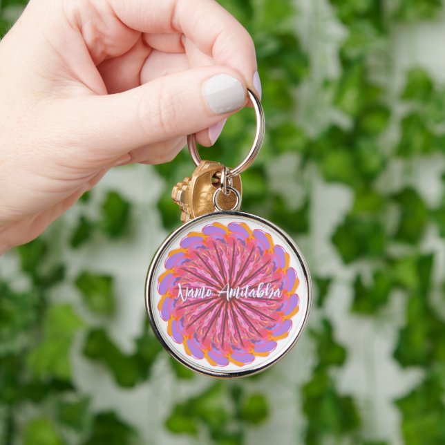 Mandala Personalizable Mantra Schlüsselanhänger (Hand)