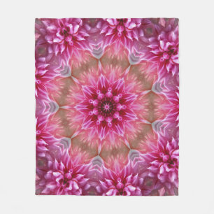 Mandala Pink Kaleidoskop Muster Fleecedecke