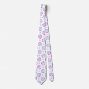Mandala Pink Lila Blue Androgyne Pride Flag Krawatte