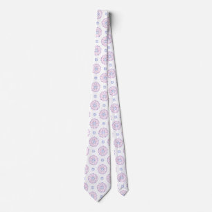 Mandala Pink Lila Blue Bigender Prilag Krawatte