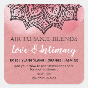 Mandala Pink Love & Intimacy Blend Étiquettes
