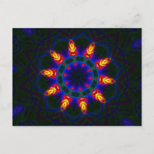 Mandala Postcard - Glückliche Neujahrsbotschaft Feiertagspostkarte