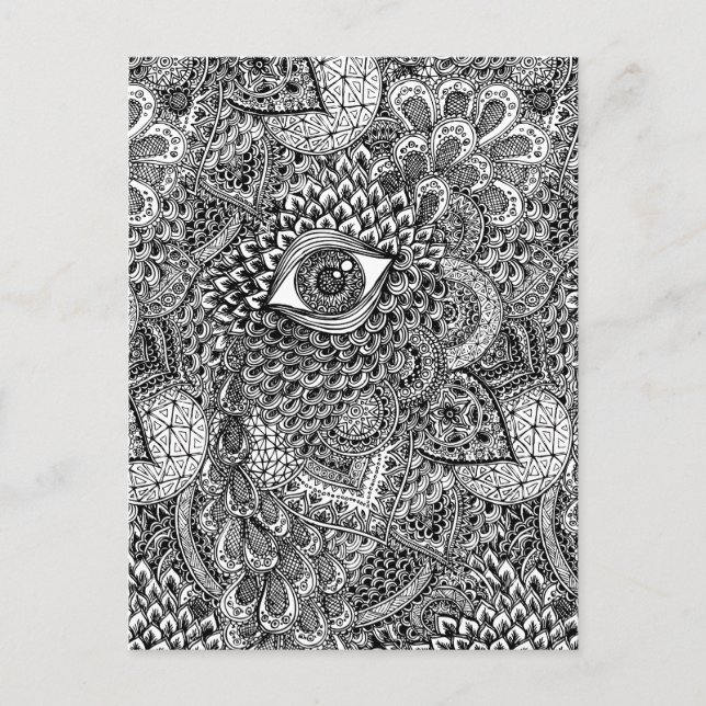 Mandala Postcard Postkarte (Vorderseite)