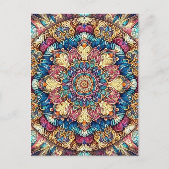 Mandala Postkarte (Vorderseite)
