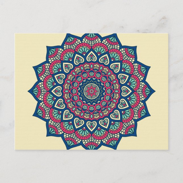 Mandala Postkarte (Vorderseite)