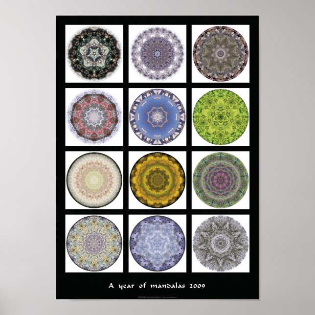Mandala print - "Ein Jahr der Mandalase 2009" Poster (Vorne)