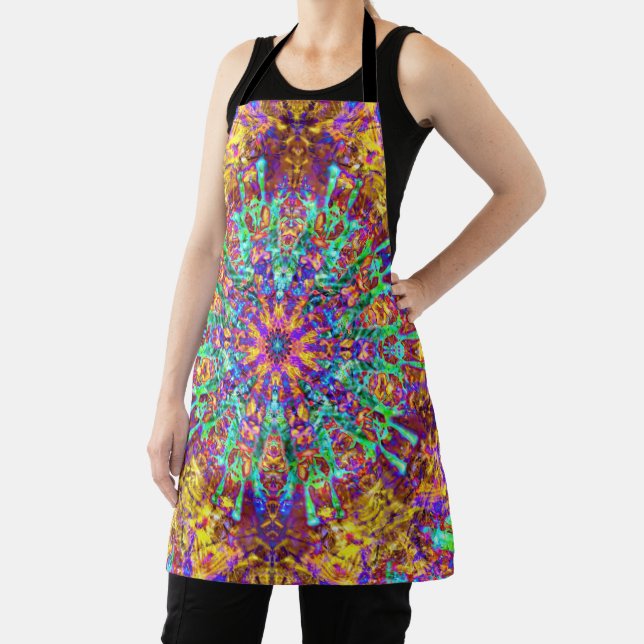 Mandala Psychedelic Trippy Hippie Color Splash Schürze (InSitu)
