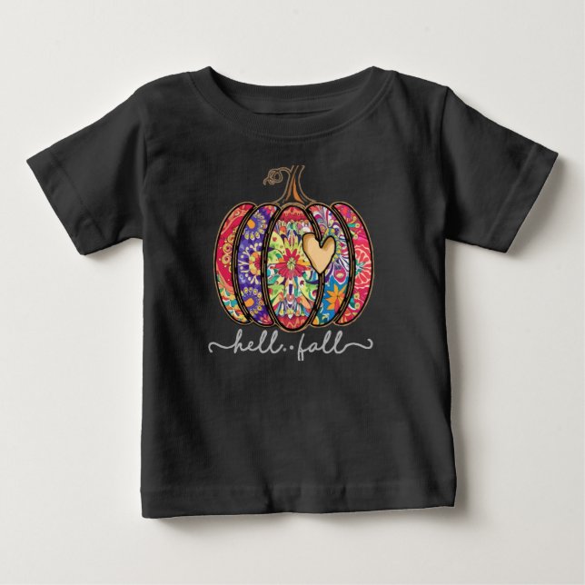Mandala Pumpkin Halloween T - Shirt (Vorderseite)