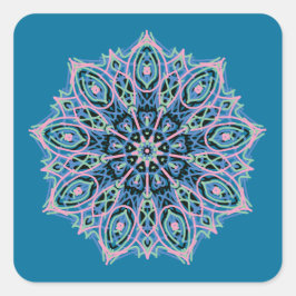 Mandala. Quadratischer Aufkleber