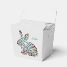 Mandala Rabbit Chocolate and Blues Gift Favor Box