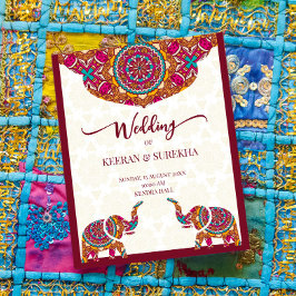 Mandala rangoli Elefant Einladung zur Hochzeit
