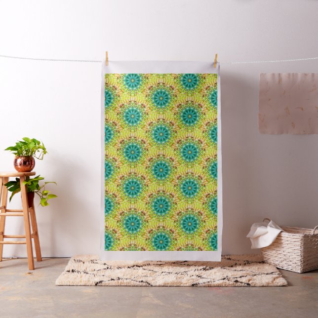 Mandala Rays Yellow Green + Ihre Ideen Stoff (Beispiel)