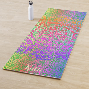 Mandala Regenbogenfarben Yogamatte