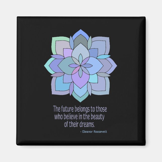 Mandala Roosevelt Beauty Quote Magnet (Vorne)