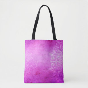 Mandala rosa Design Meditation zen Tasche