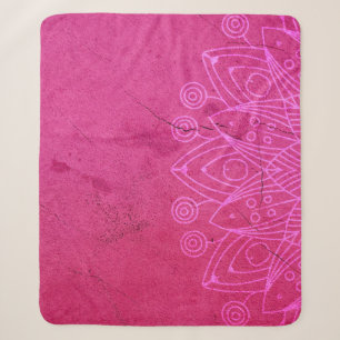 Mandala rosa Hintergrund dekoriert Sherpadecke