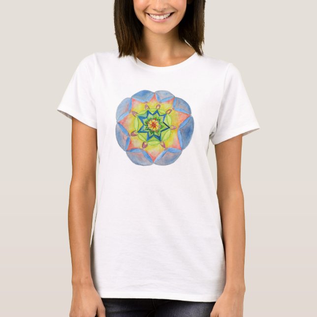 Mandala Rosa Rosa Rosa T-Shirt (Vorderseite)