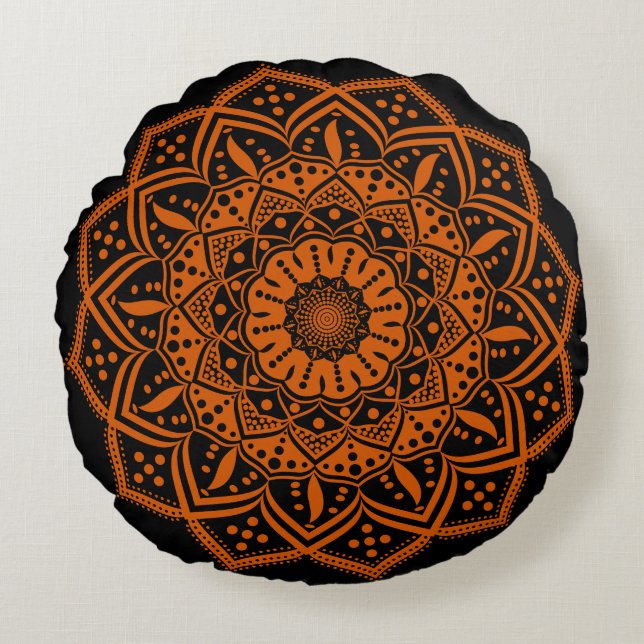 Mandala Round Coussin (Devant)