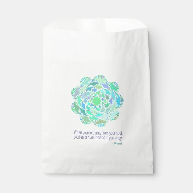 Mandala Rumi Joy Quote Geschenktütchen (Vorderseite)