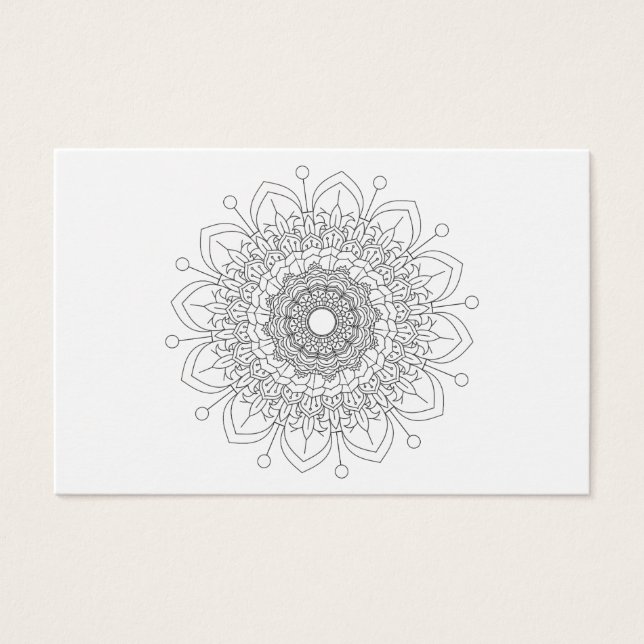 Mandala. Rund schwarz-weiß orientalisches Muster. (Vorderseite)