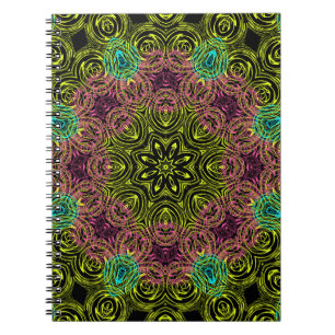 Mandala rund um Kaleidoskop Zierdekoration c Notizblock