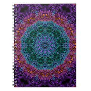 Mandala rund um Kaleidoskop Zierdekoration c Notizblock