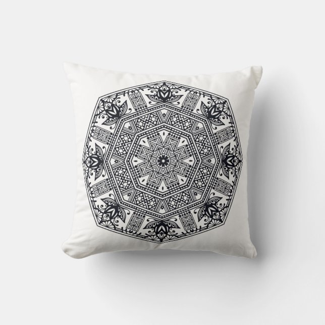 Mandala-runde Verzierung Kissen (Vorderseite)