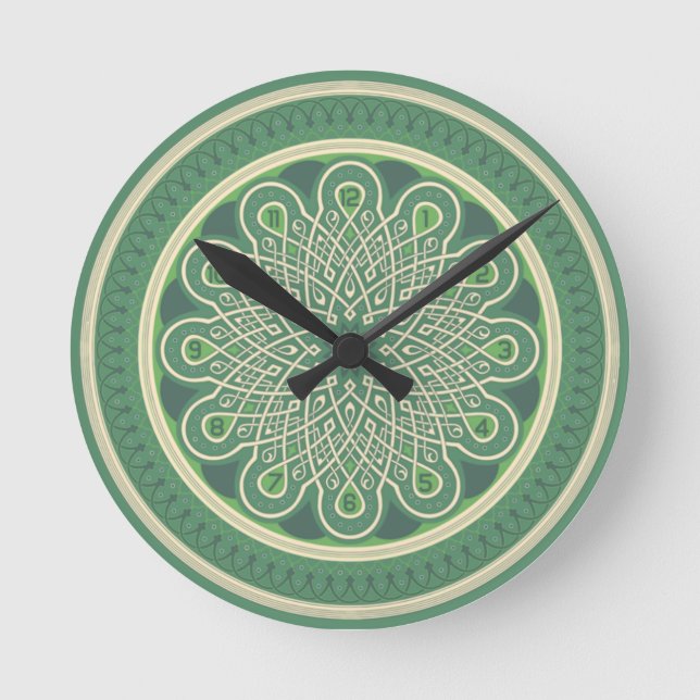 Mandala Runde Wanduhr (Vorderseite)