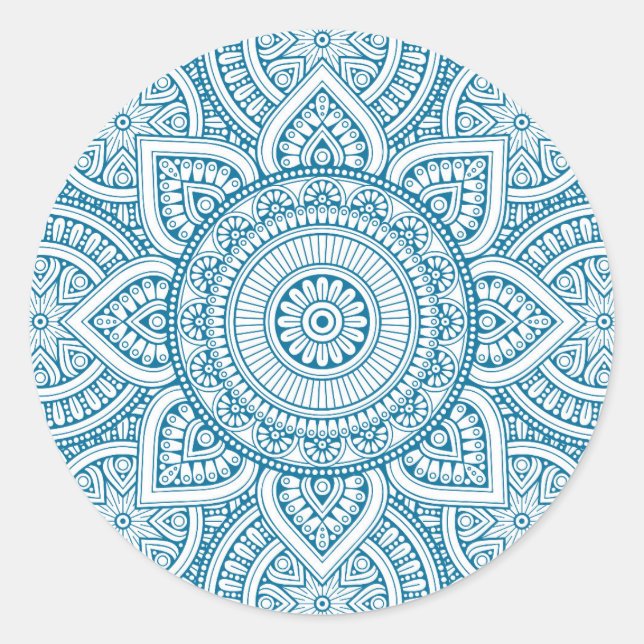 Mandala Runder Aufkleber (Vorderseite)