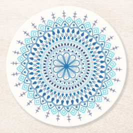 Mandala Runder Pappuntersetzer